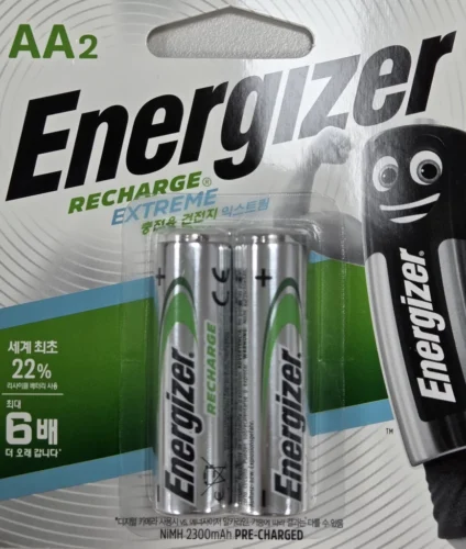 에너자이저 리차지 익스트림 2300mAh 니켈수소 AA 충전지 2입