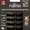 후지쯔 HR-3UTHC 프리미엄 블랙 2450mAh 니켈수소 충전지 4입