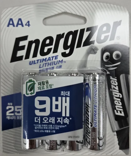 에너자이저 얼티메이트 리튬 AA (UPN-170493) 건전지 4입