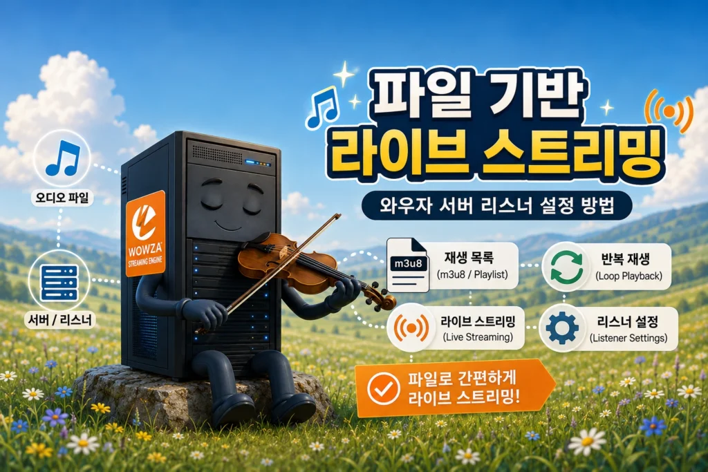 파일 기반 라이브 스트리밍을 위한 와우자 서버 리스너 설정 방법 섬네일 이미지