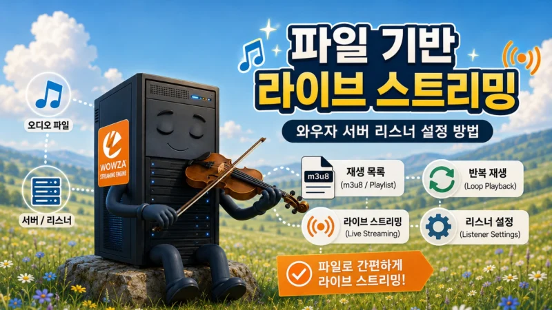 파일 기반 라이브 스트리밍을 위한 와우자 서버 리스너 설정 방법 섬네일 이미지