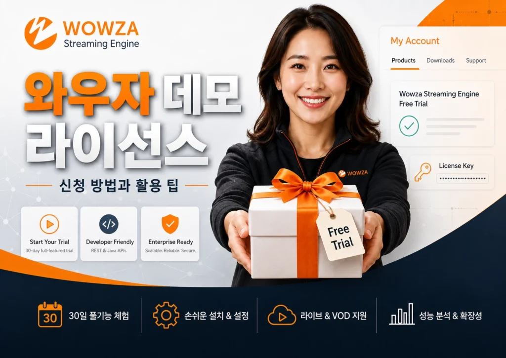 와우자 옷을 입은 엔지니어가 선물박스를 내미는 모습의 가로형 섬네일