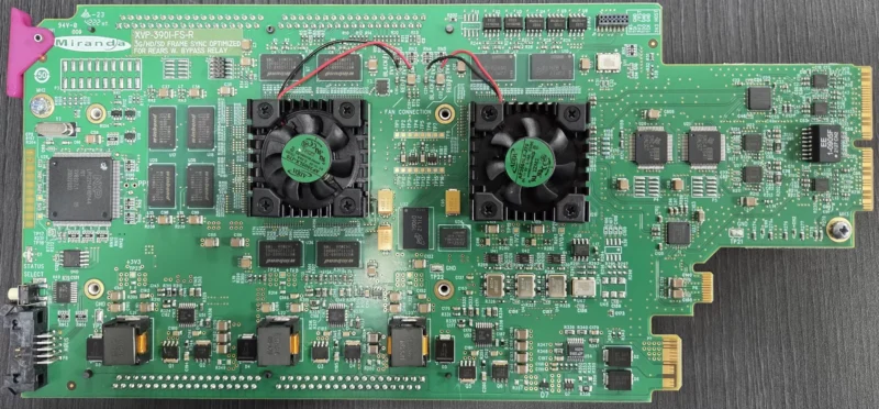 Grass Valley Miranda XVP-3901-FS-R 프레임 싱크 보드와 냉각팬