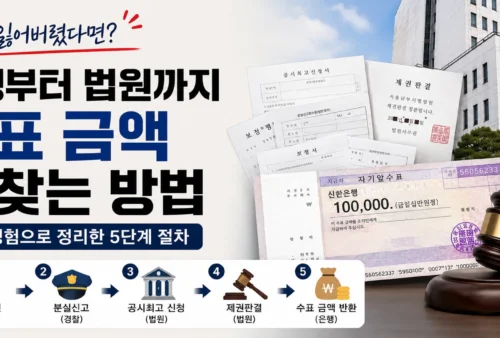 은행부터 법원까지 수표 금액 되찾는 방법 썸네일 이미지